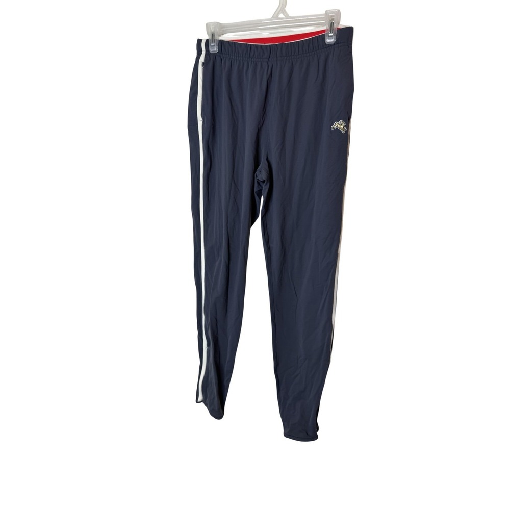 Tracksmith Track Pants Womens Medium Blue Tapered Running Side Stripe Stretch